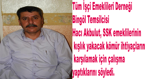 Tüed`ten emeklilere taksitli kömür kolaylığı