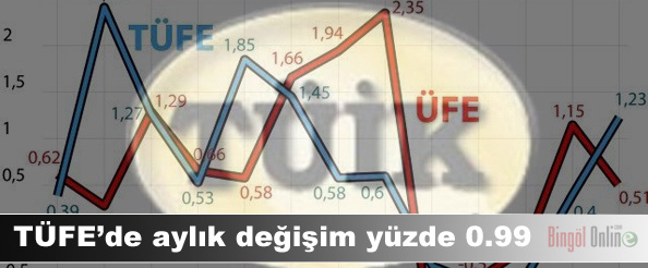 Tüfe`de aylık değişim yüzde 0.99 oldu