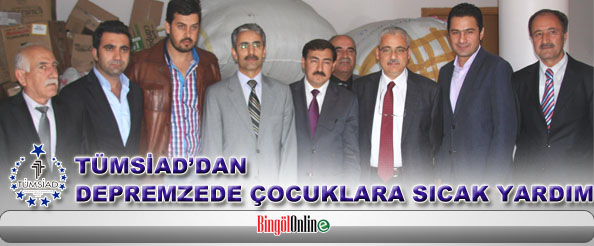 Tümsiad`dan depremzede çocuklara sıcak yardım