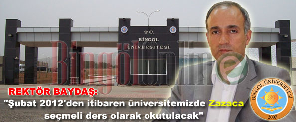 Üniversitede zazaca seçmeli ders oluyor