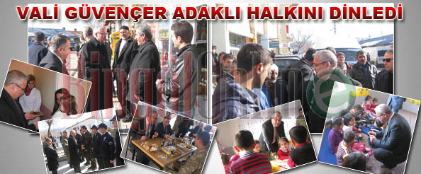 Vali güvençer, adaklı halkının sorunlarını dinledi