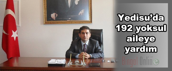 Yedisu`da 192 yoksul aileye yardım