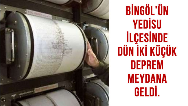 Yedisu`da iki deprem!