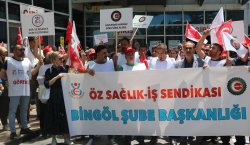 Bingöl`de işçi eylemi! 