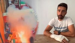 Bingöl`de batarya bomba gibi patladı! İşletmeci yaralandı