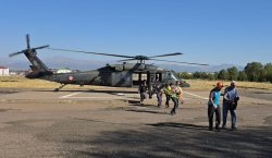 Askeri helikopter onlar için havalandı!