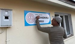 Bingöl`de jandarma ekipleri okulun bakım ve onarımını yaptı