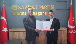 Saadet Partisi Genç İlçe Başkanlığı`nda görev değişimi