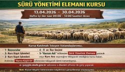 Bingöl`de Sürü Yönetimi Elemanı Kursu Açılıyor